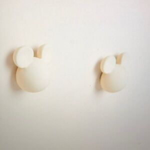White Mickey Mouse Wall Hooks
